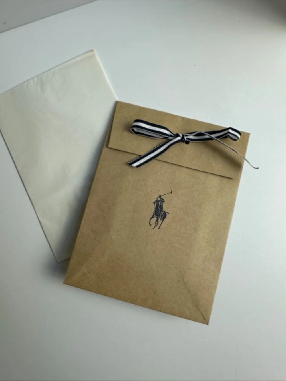 Polo Ralph Lauren Store Small Gift Bags Tissue with Ribbon Closure 5x7 Set Of 4